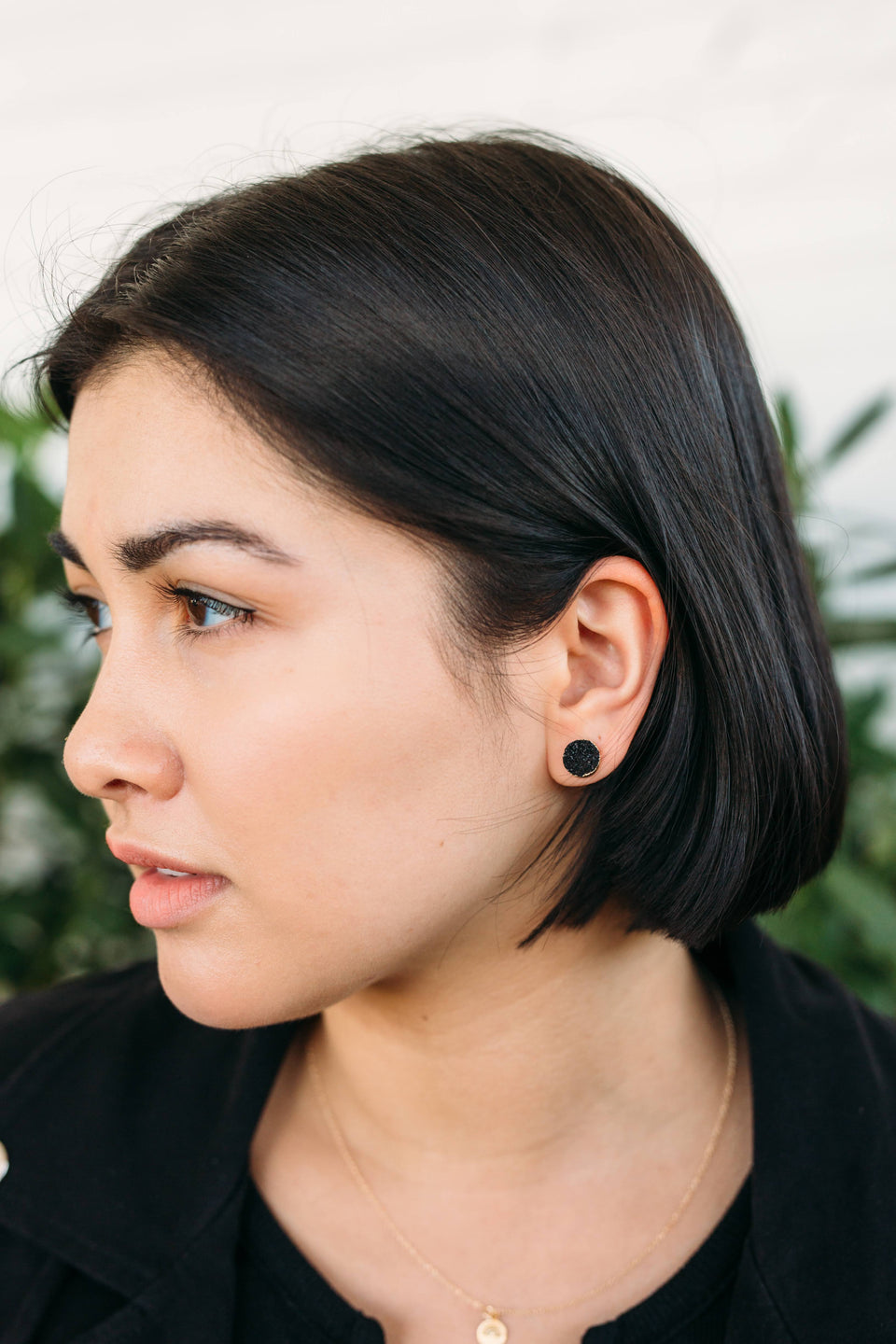 Druzy Bezel Studs