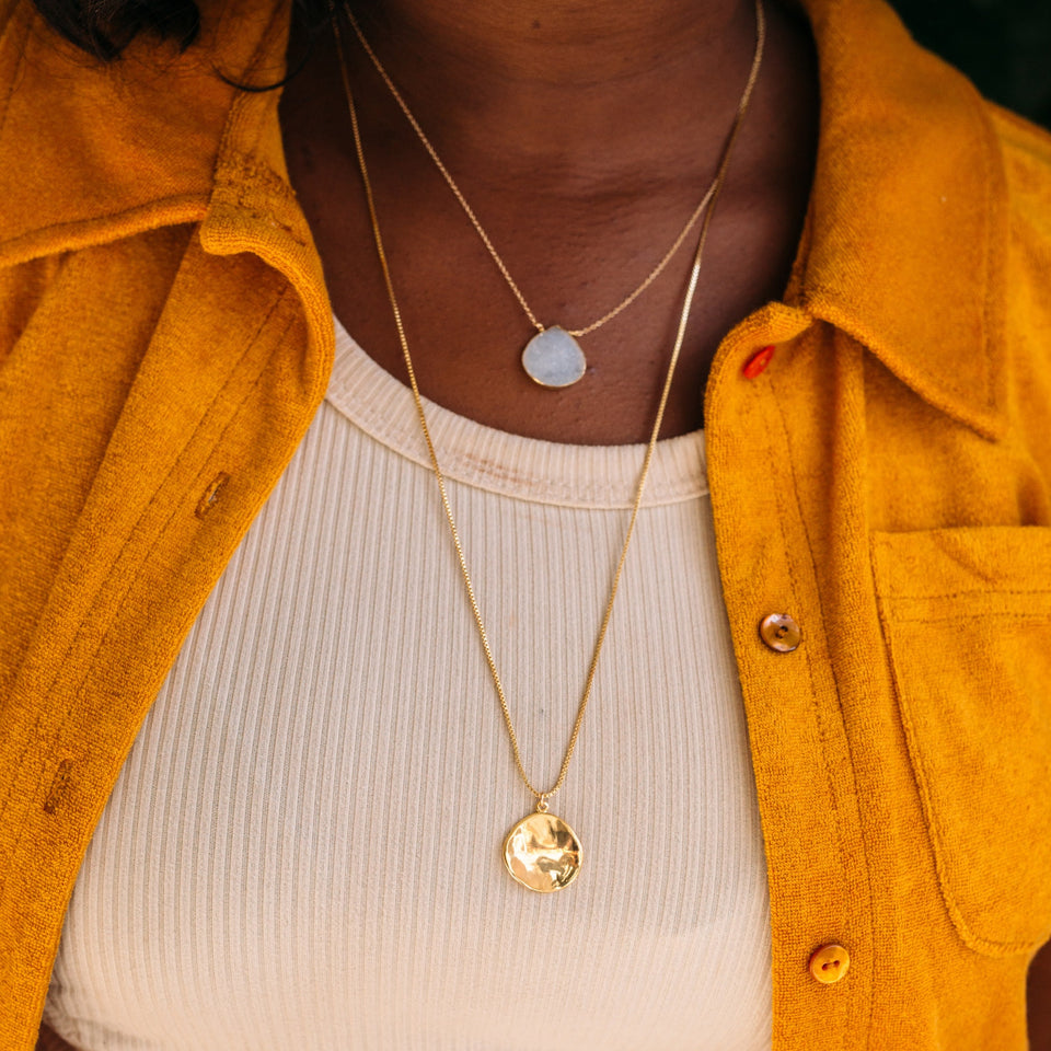 Gold Coin Necklace - Adjustable