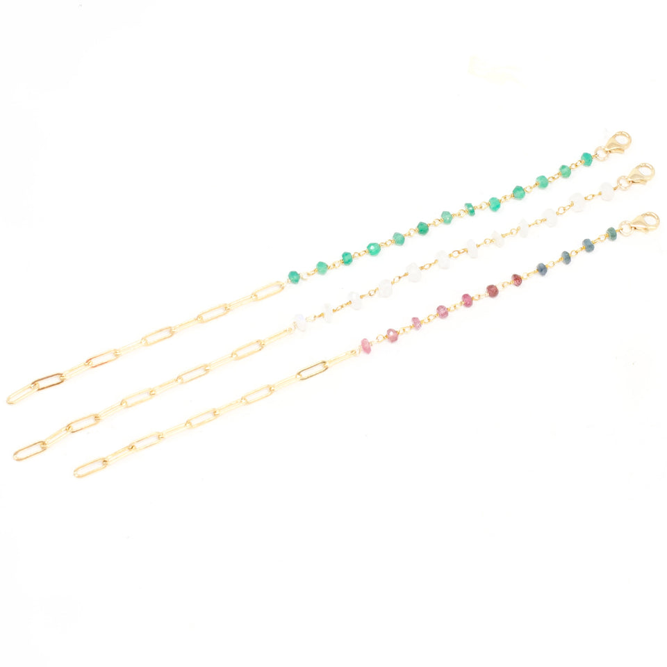 Gemstone Chain Bracelets