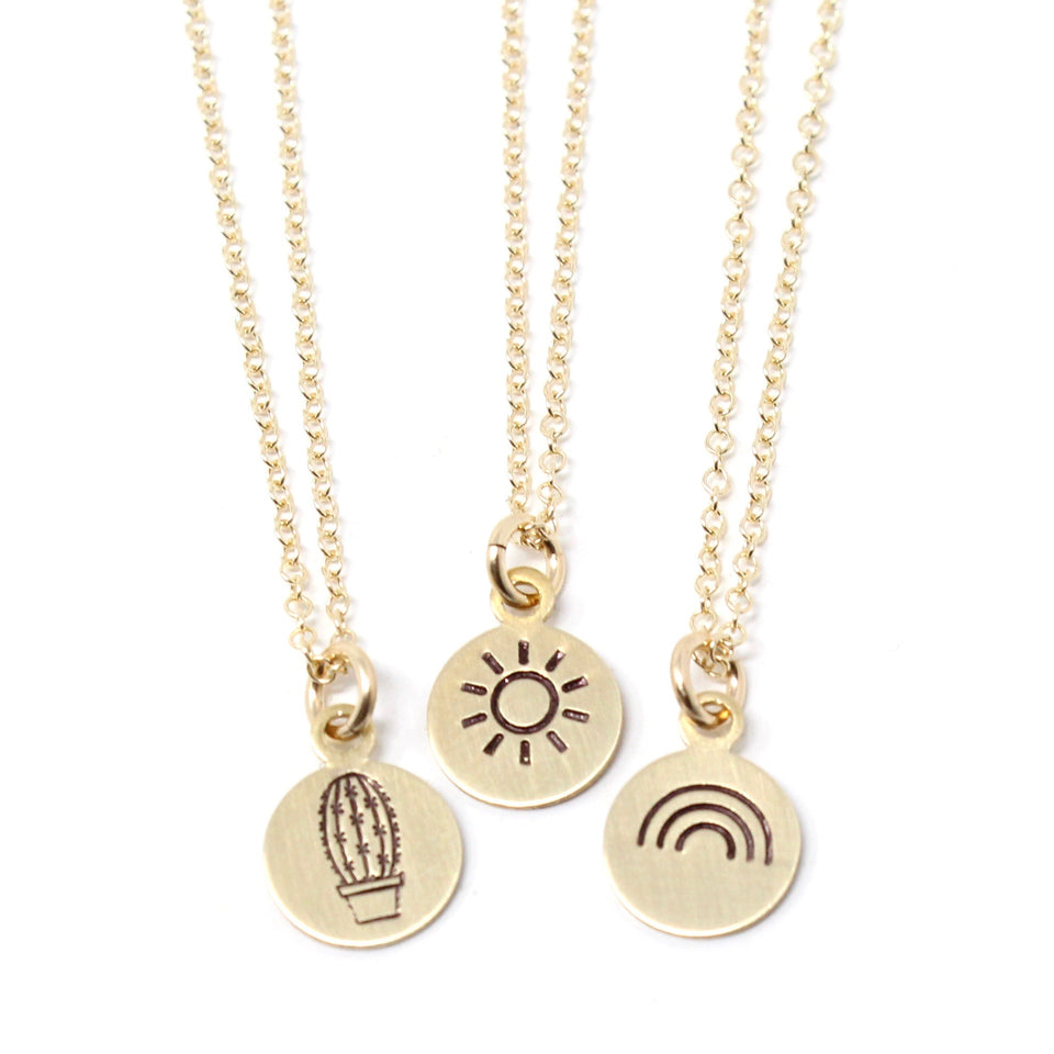 Stamped Charm Necklace