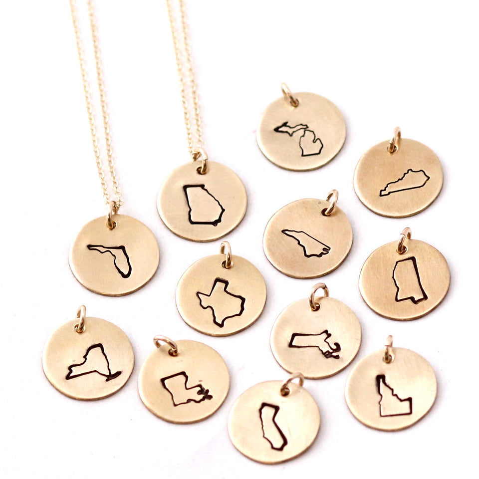 State Necklace - Gold