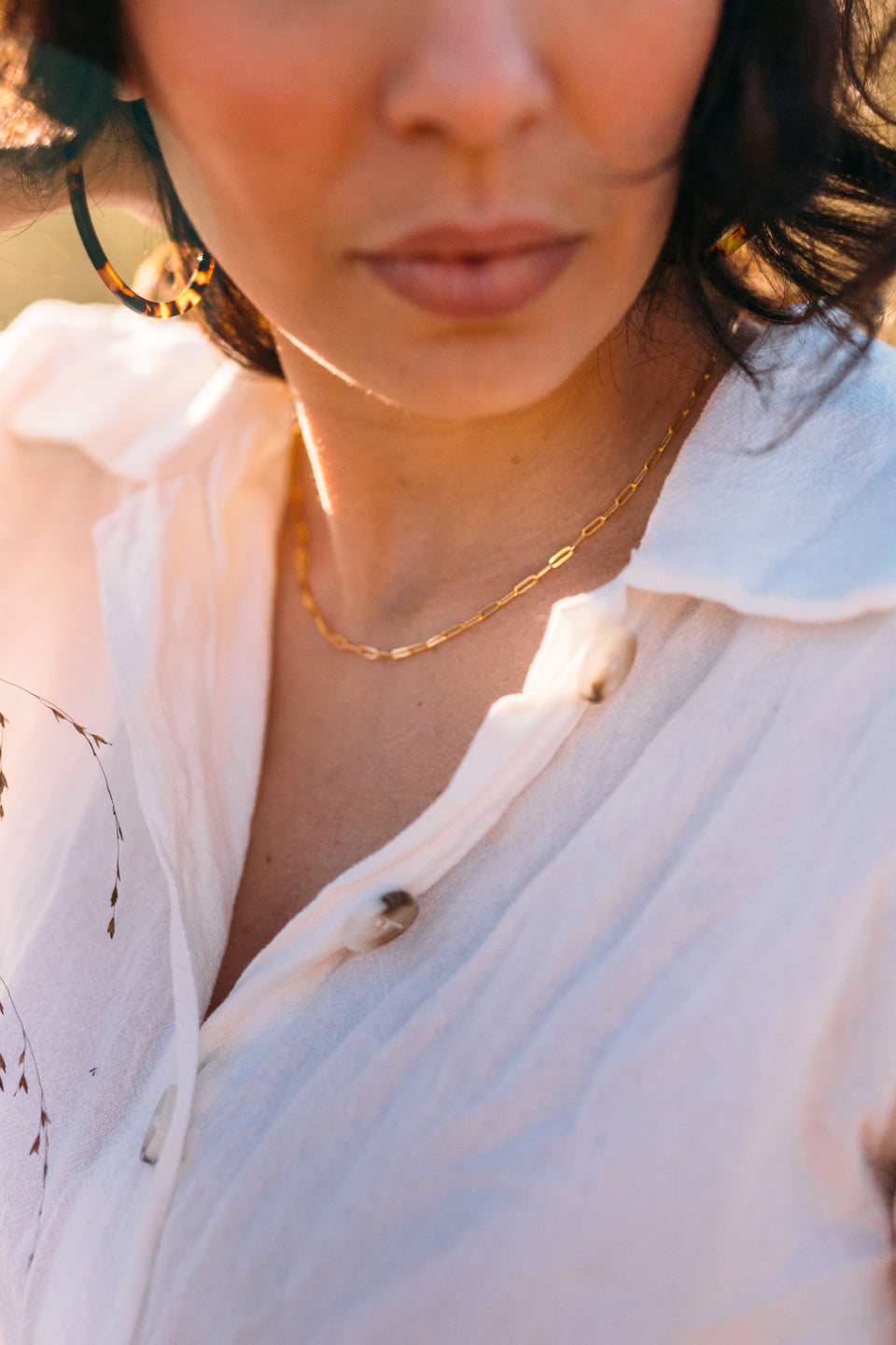 Tortoise Shell Hoops Studs - XL
