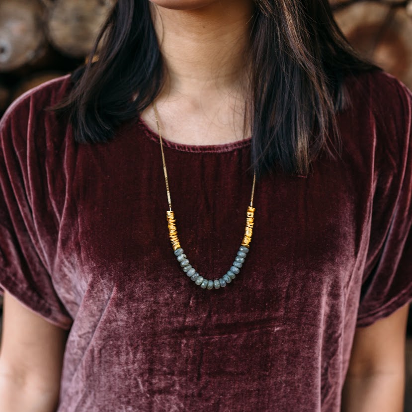 Tide Necklaces - Green & Grey